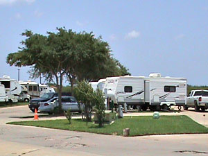 RVs parked at campgrounds